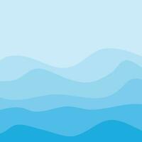 Water Wave Background Design, Abstract Vector Blue Ocean Walpaper Template