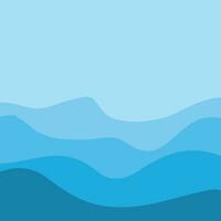 Water Wave Background Design, Abstract Vector Blue Ocean Walpaper Template