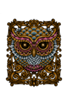 hibou floral Contexte illustration png