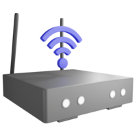 Wi-fi roteador clipart plano Projeto ícone isolado em transparente fundo, 3d render tecnologia e cyber segurança conceito png