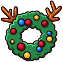 cute christmas element in cartoon style png