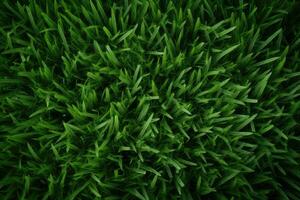 Green grass texture background. Top view of fresh spring green grass, directly above shot of fresh green grass or lawn, AI Generated photo