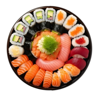 Fresh Sushi Mix on Display, ai generated png