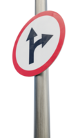 Go straight ahead or right sign. 3d render png