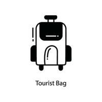 turista bolso garabatear icono diseño ilustración. viaje símbolo en blanco antecedentes eps 10 archivo vector