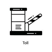 Toll  doodle Icon Design illustration. Travel Symbol on White background EPS 10 File vector