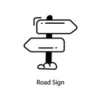 Road Sign doodle Icon Design illustration. Travel Symbol on White background EPS 10 File vector