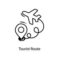 turista ruta garabatear icono diseño ilustración. viaje símbolo en blanco antecedentes eps 10 archivo vector