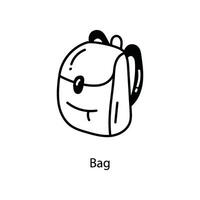 Bag doodle Icon Design illustration. Travel Symbol on White background EPS 10 File vector
