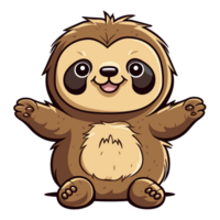 Beautiful Sloth Clipart - Ai Generative png