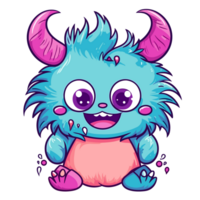 Beautiful Kawaii Monster Clipart - Ai Generative png