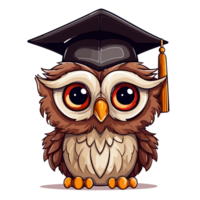 magnifique kawaii style hibou clipart - ai génératif png