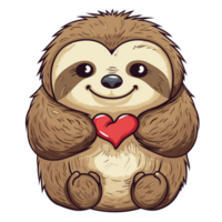 Beautiful Sloth Clipart - Ai Generative png