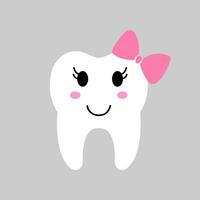 Tooth icon vector. Tooth Fairy illustration sign. Funny tooth symbol or logo. vector