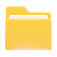 Folder icon file 3d illustration transparent element png