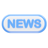 Noticias En Vivo icono representación 3d ilustración elemento png