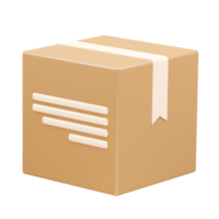 Delivery box icon 3d rendering element png
