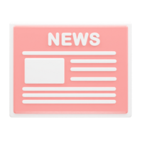 Noticias En Vivo icono representación 3d ilustración elemento png