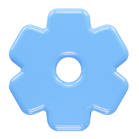 Setting icon 3d illustration rendering element png
