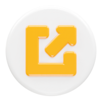 Exit icon logout 3d illustration rendering transparent png