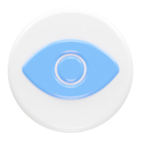 Visibility icon render 3d element transparent png