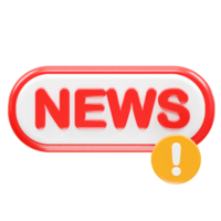 News live icon rendering 3d illustration element png