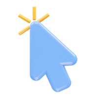 cursor icono ilustración 3d hacer elemento png