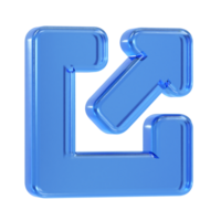 Exit icon logout 3d illustration rendering transparent png