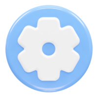 Setting icon 3d illustration rendering element png