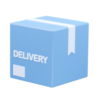 Delivery box icon 3d rendering element png