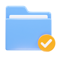 Folder icon file 3d illustration transparent element png