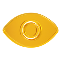 Visibility icon render 3d element transparent png