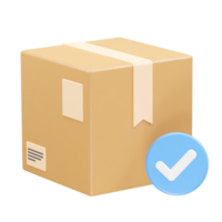 Delivery box icon 3d rendering element png