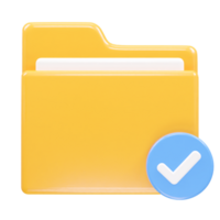 Folder icon file 3d illustration transparent element png