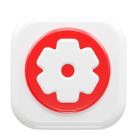 Setting icon 3d illustration rendering element png
