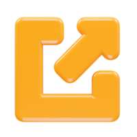 Exit icon logout 3d illustration rendering transparent png