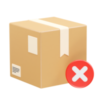 Delivery box icon 3d rendering element png