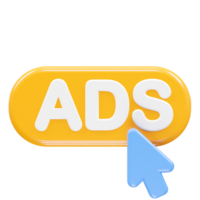 advertenties icoon geven 3d illustratie element png