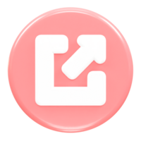 Exit icon logout 3d illustration rendering transparent png