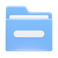 Folder icon file 3d illustration transparent element png