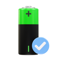 batteri ikon 3d tolkning illustration png