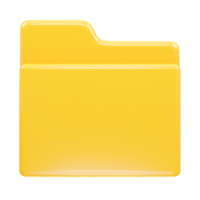 Folder icon file 3d illustration transparent element png