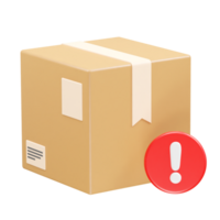 Delivery box icon 3d rendering element png