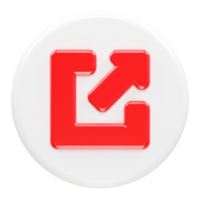 Exit icon logout 3d illustration rendering transparent png