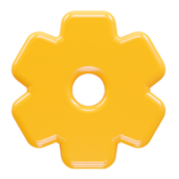 Setting icon 3d illustration rendering element png
