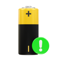 Battery icon 3d rendering illustration png