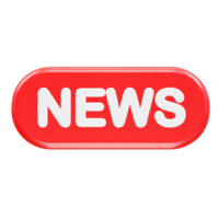 Noticias En Vivo icono representación 3d ilustración elemento png