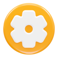 Setting icon 3d illustration rendering element png