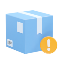 Delivery box icon 3d rendering element png