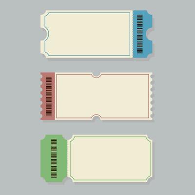 Flat ticket template with barcode